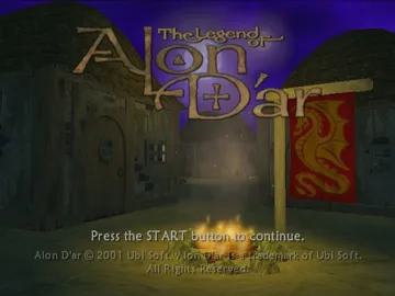 The Legend of Alon D'ar screen shot title